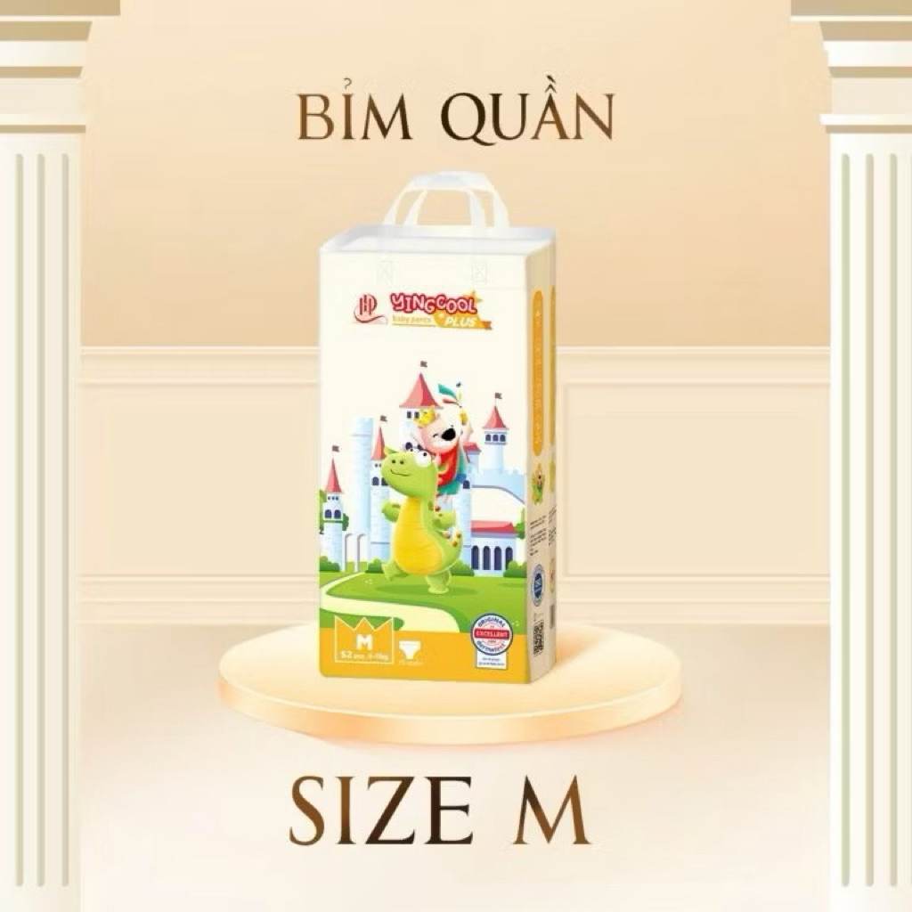 Tã Bỉm Yingcool Plus Dán/Quần Phiên Bản Cao Cấp Mỏng Nhẹ, Siêu Thấm, An Toàn Cho Da, Đủ Size Cho Bé