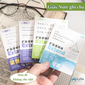 Giấy Note Ghi Chú 40 Tờ 7.5x9cm , Sticky Note Gập Mở Dán Đè Không Che Chữ , Dùng Học Tập Tiện Lợi cho Học SInh