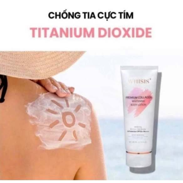 Kem Body Dưỡng Trắng Da Chống Nắng Nâng Tone Tức Thì WHISIS Premium Collagen Whitening Body Lotion 200ml SPF50+ PA++++.