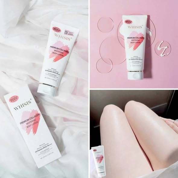 Kem Body Dưỡng Trắng Da Chống Nắng Nâng Tone Tức Thì WHISIS Premium Collagen Whitening Body Lotion 200ml SPF50+ PA++++.
