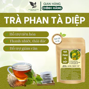 Hòa Bình Organic - Trà Phan Tà Diệp, Hỗ trợ tiêu hóa, thanh nhiệt, giảm cân. Bịch 30.50.100 túi lọc