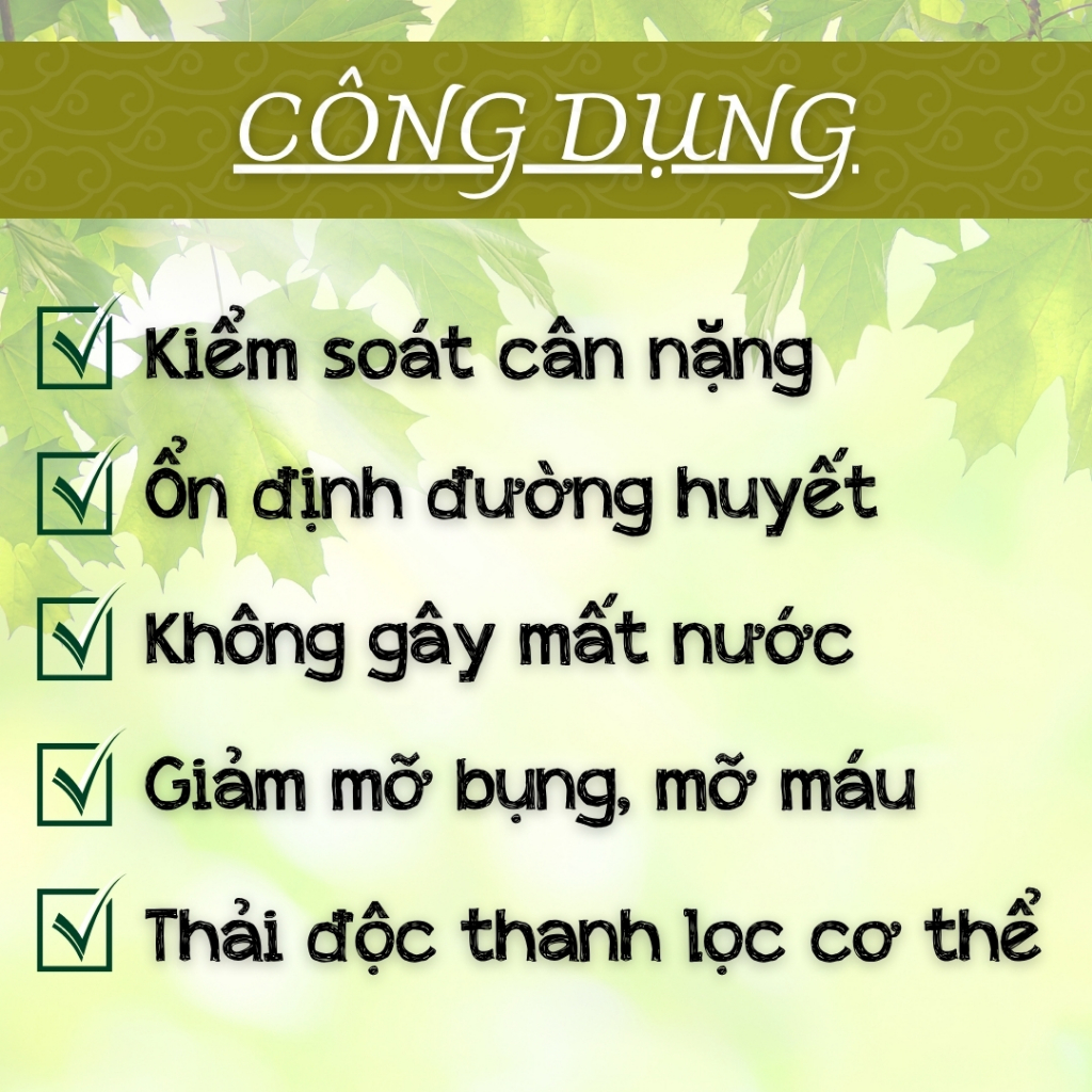 Hòa Bình Organic - Trà Phan Tà Diệp, Hỗ trợ tiêu hóa, thanh nhiệt, giảm cân. Bịch 30.50.100 túi lọc
