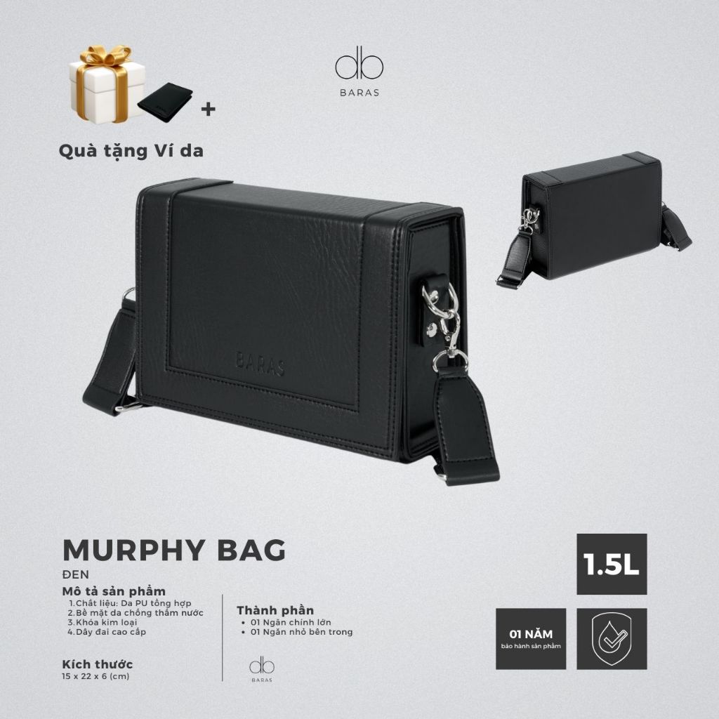 Túi đeo chéo hộp MURPHY BAG - BARAS VIETNAM - Túi đeo chéo thời trang ...