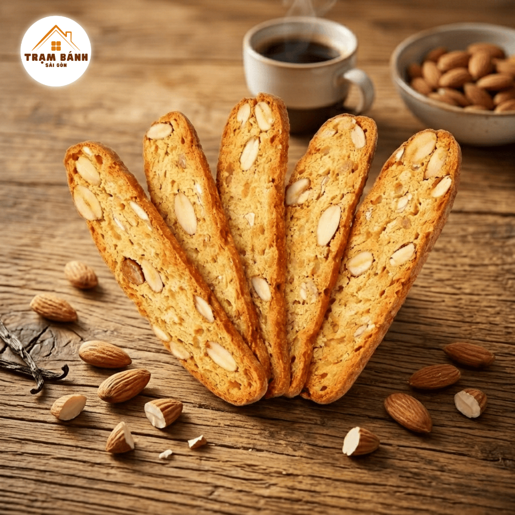Biscotti Nguyên Cám Nhiều Hạt 100g – Thơm Bùi, Ít Ngọt | Trạm Bánh Sài Gòn