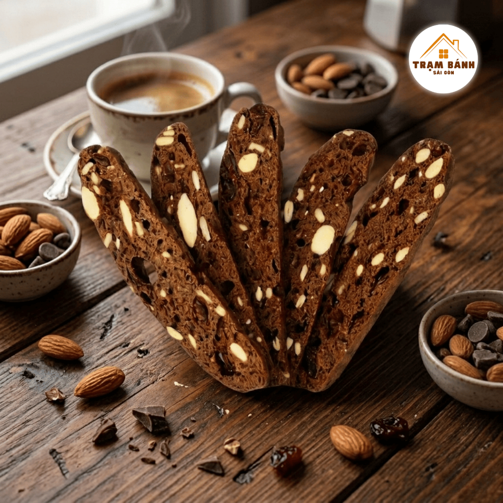 Biscotti Nguyên Cám Nhiều Hạt 100g – Thơm Bùi, Ít Ngọt | Trạm Bánh Sài Gòn