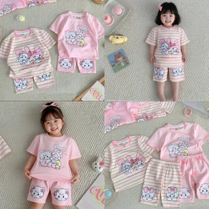 Set đồ bé gái Hello Kitty Bộ thun bé gái chất cotton tixi mềm mịn, co giãn nhẹ, thoáng mát