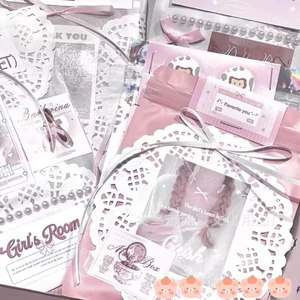 Set 50 Tờ Giấy Thấm Dầu Giấy Ren Trang Trí Gói Hàng Thấm Dầu Thực Phẩm Size 11.3cm