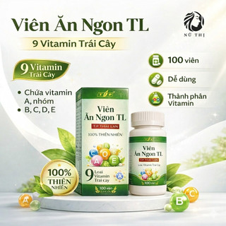 Viên ăn ngon TL Hộp 100 viên hỗ trợ ăn ngon tiêu hóa tốt cải thiện vóc dáng