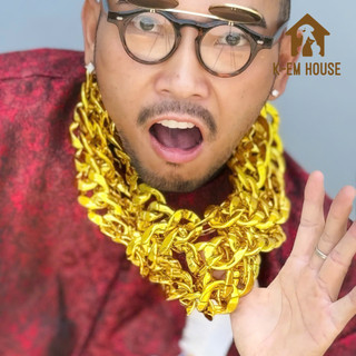 Dây Chuyền Vàng Cở Lớn - Trọn Bộ Phụ Kiện Hóa Trang Hiphop, Dây Chuyền Xích Lớn Màu Vàng Khổng Lồ