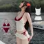 2Soonsumff Bộ đồ bơi cao cấp 4 mảnh, áo hai dây phối chân váy ngắn kèm bikini 2 mảnh buộc dây sexy phong cách Y2K