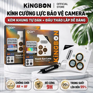 Kính Cường Lực Bảo Vệ Camera Kèm Khung Tự Dán Gor KiNGBON MA-C1 14Promax/15ProMax/16ProMax/17ProMax
