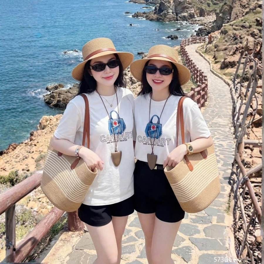 Combo MŨ+TÚI Đi Biển Hot Trend, Túi Cói Vintage Có Khóa Kéo, Sang Chảnh Phong Cách Trẻ Trung T16M01