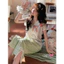 Set bộ cotton Gill áo nơ + quần kẻ xanh QCCC