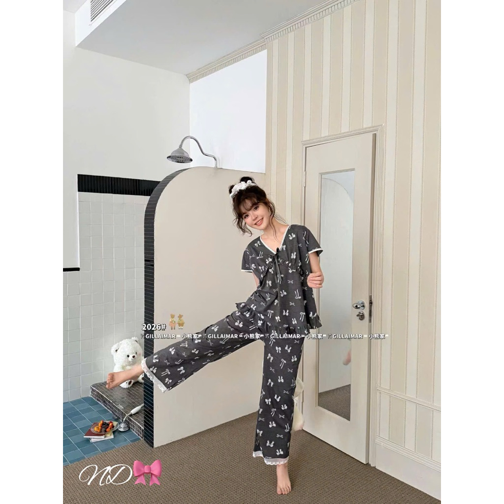 Set bộ cotton Gill nơ QCCC