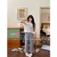 Set bộ cotton Gill áo sticker + quần kẻ QCCC