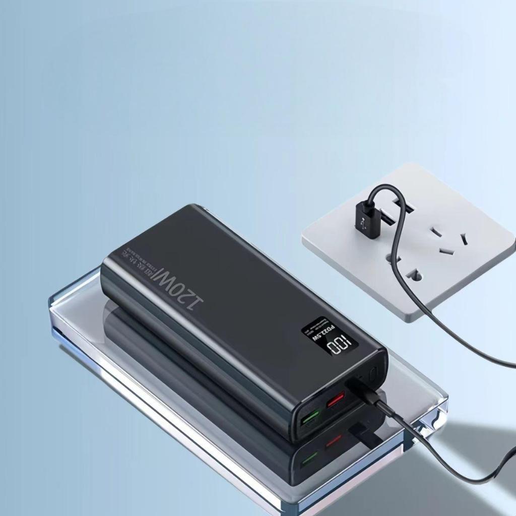 Pin Sạc Dự Phòng 120W Vention 50000mAh,Có Sẵn Dây Cáp Type C Và Light, Hỗ Trợ Nhiều Thiết Bị, Màn Hình Hiển Thị LED