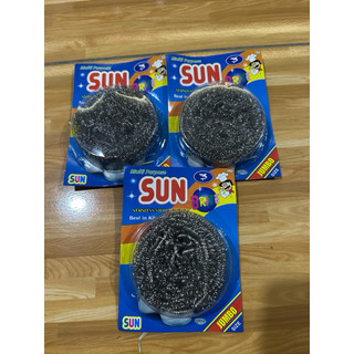 4 Miếng Cọ Nồi Inox SUN BRITE Jumbo Size Chà Xoong Nồi Tiện Dụng