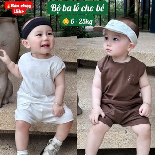Set ba lỗ bé trai cotton mát – bộ đồ hè cho bé trai 6-25kg  áo sát nách quần short mềm nhẹ #BL6