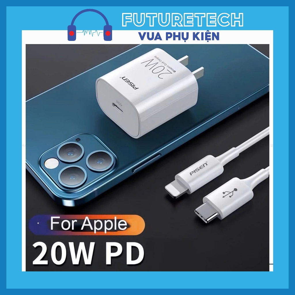 [ HỎA TỐC ] Bộ sạc nhanh 20W PISEN chính hãng an toàn tiêu chuẩn khôn nóng máy BH 6 tháng