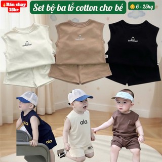 Set ba lỗ bé trai cotton mát – bộ đồ hè cho bé trai 6-25kg  áo sát nách quần short mềm nhẹ #BL6