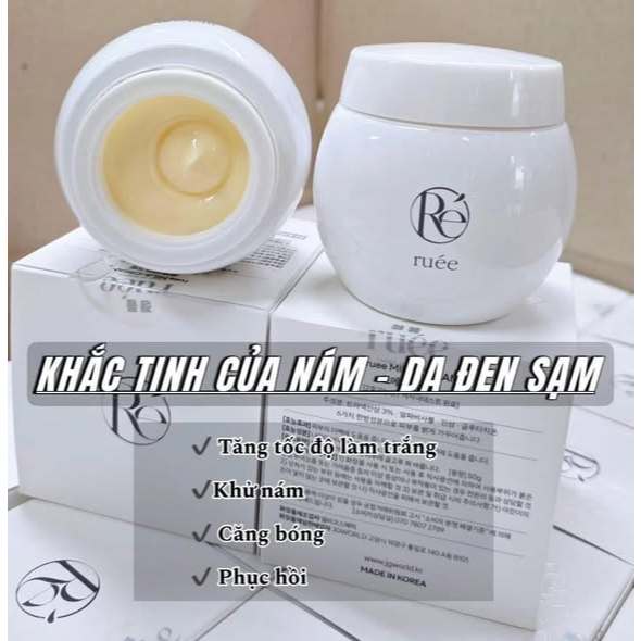 ( Hàng công ty đủ tem ) Kem Dưỡng đêm RUÉE Mila Cream Mela Toning Giúp Chăm Sóc Da Hiệu Quả 50g Chính Hãng Hàn Quốc