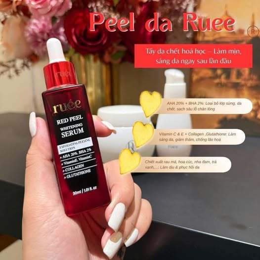 Peel Da Sinh Học Ruée - Loại bỏ tế bào chết sâu, giảm mụn,căng bóng cấp ấm trắng sáng 30ml