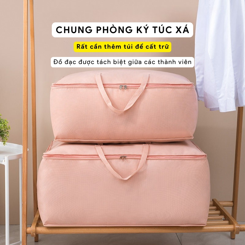 Túi Vải Đựng Đồ Du Lịch Chống Bụi Chống Ẩm Mốc Tốt, Túi Đựng Quần Áo, Chăn Màn Chất Vải Dày Dặn