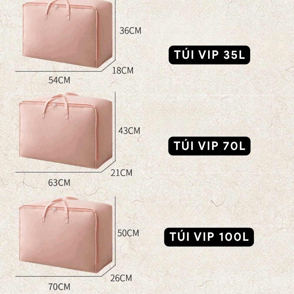 Túi Đựng Quần Áo Nhiều Size Nhiều Màu Chống Bụi Bẩn, Túi To Chăn Màn, Đựng Đồ Chống Ẩm Mốc