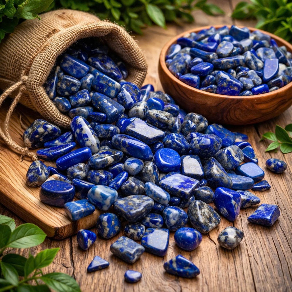 Đá Lapis Lazuli tự nhiên, Thạch Anh Xanh Lam - Tăng sự nhạy bén, giảm căng thẳng, đá năng lượng tốt