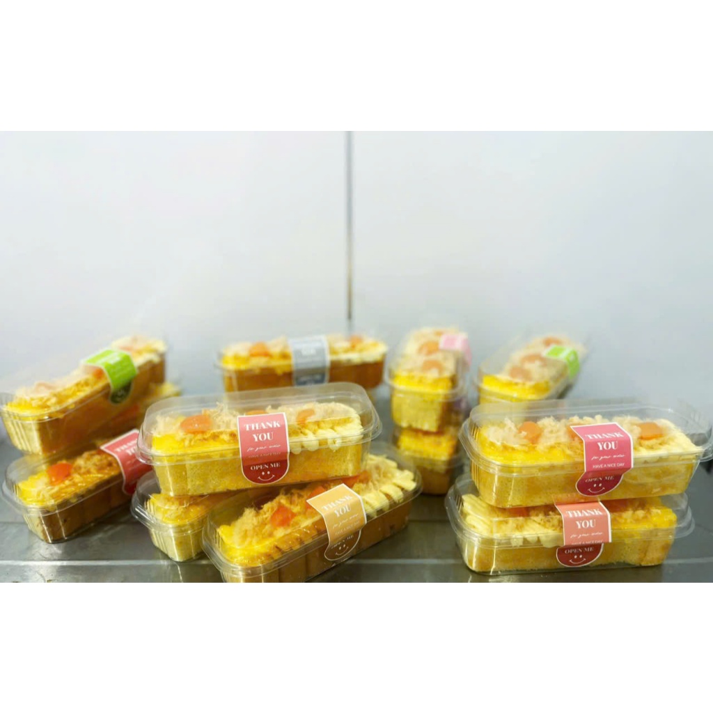 Combo 100 Hộp Nhựa Dài Đựng Bánh Lạnh, Tiramisu, Bánh Mousse Trái Cây, Đựng Khúc Bạch Vải Thiều (XY599)