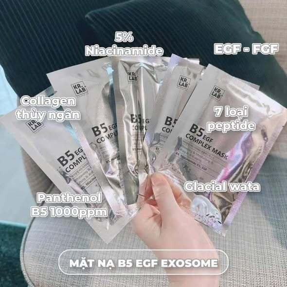 Combo 10 Miếng Mặt Nạ Phục Hồi Krlab B5 EGF Complex Exosome, Cấp Ẩm Và Chống Lão Hóa Da 25ml/Miếng -ThyLeeCosmetics