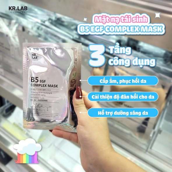 Combo 10 Miếng Mặt Nạ Phục Hồi Krlab B5 EGF Complex Exosome, Cấp Ẩm Và Chống Lão Hóa Da 25ml/Miếng -ThyLeeCosmetics