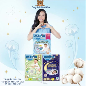 Tã/Bỉm Quần Molfix ULTRA, JUMBO Tã dán Molfix Gói Cực Đại Đủ Size M76/L68/XL62/XXL56 tặng 6 miếng