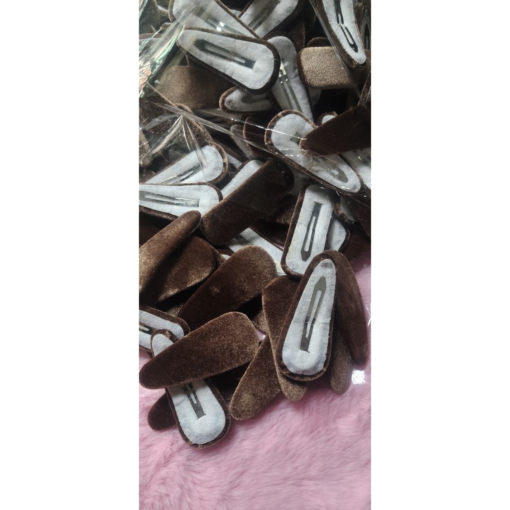 sét 4 kẹp tóc mái  bọc nhung