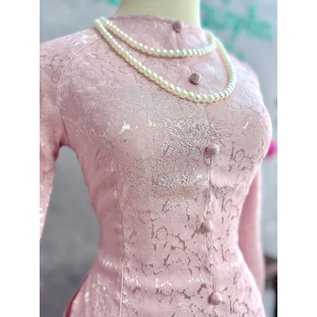 Hân Nguyễn Áo Bà Ba - B.A151 - Bộ Áo Bà Ba Gấm Tơ Dệt Hoa BaBi ( Nguyên Bộ Cùng Chất Vải Gấm Tơ Dệt)