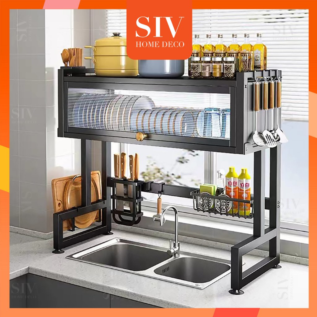 SIV Kệ Bát Đĩa Gắn Bồn Rửa Đa Năng 2 Tầng - Thoát Nước Nhanh, Phù Hợp Mọi Kích Thước Bồn Rửa