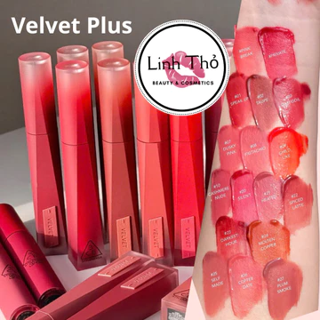 [MẪU MỚI 2025] Son Kem Lì 3CE VELVET LIPS TINT PLUSH