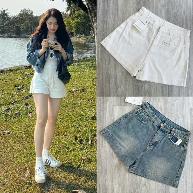 Quần short nữ chất kaki mềm cạp cao style trẻ trung năng động tôn dáng Joolate