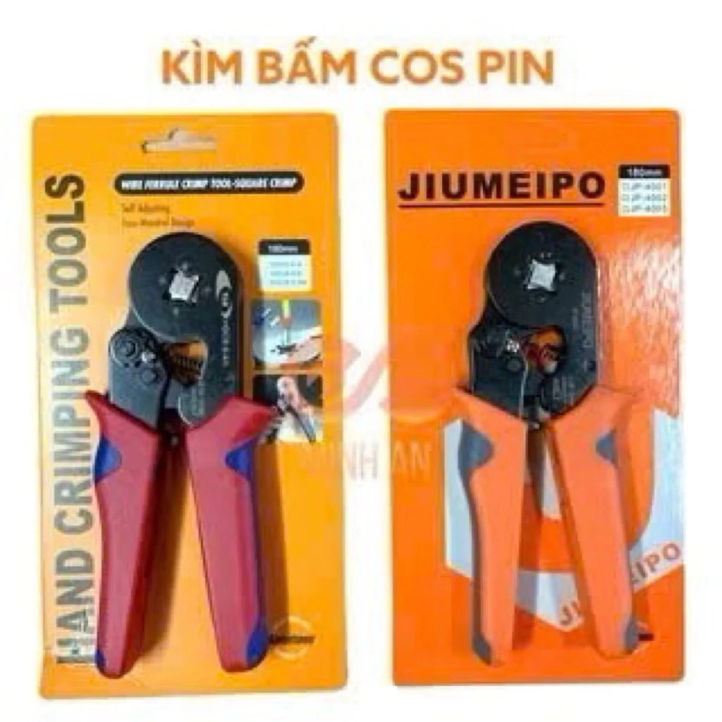 Bộ kìm bấm cốt vuông 10mm² kèm 1200 đầu cos đồng mạ kẽm cho thợ điện, Kìm bấm cos tủ điện đa năng