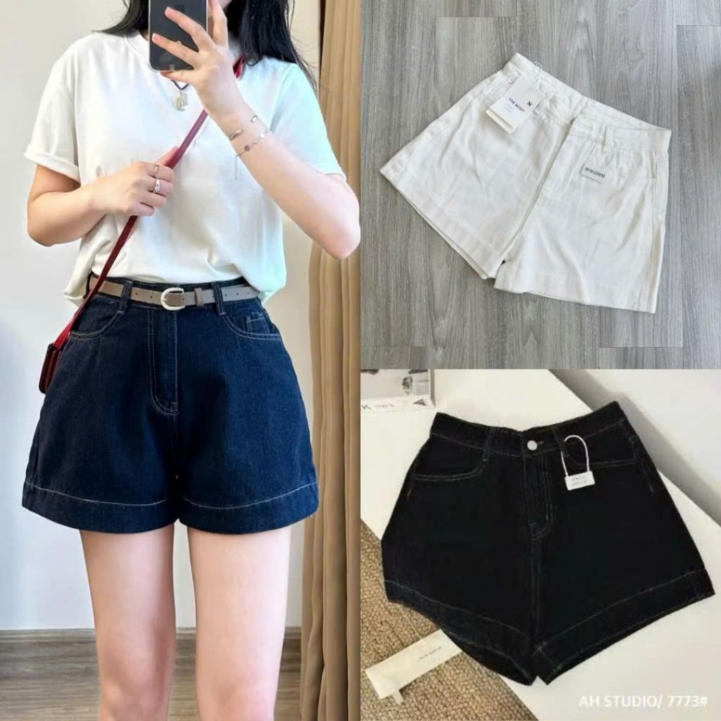 Quần short nữ chất kaki mềm cạp cao style trẻ trung năng động tôn dáng Joolate