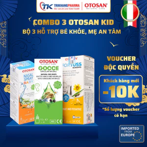 Combo 3 Otosan Kid Gồm Siro Ho + Nhỏ Tai Tự Nhiên + Xịt Mũi Hỗ Trợ Cho Bé Khoẻ Mẹ Yên Tâm