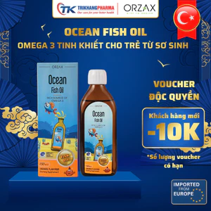 Dầu Cá Cho Bé Omega 3 DHA EPA Ocean Fish Oil ORZAX Bổ Sung Vitamin Khoáng Chất Phát Triển Trí Não Thị Giác