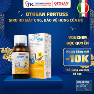 Siro Ho Cho Bé Otosan Fortuss Vị Mật Ong Ngọt Giảm Ho Khan Đau Rát Khàn Tiếng Tan Đờm Chai 180g