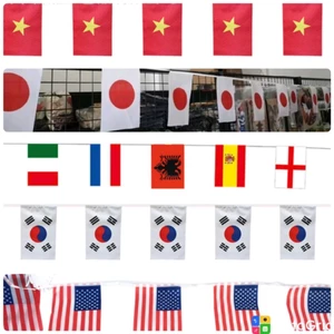 Dây cờ quốc kỳ trang trí lễ hội sự kiện các nước từ 5m