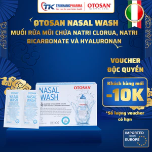 Muối Rửa Mũi Otosan Nasal Wash Chứa Natri Clorua, Natri bicarbonate Và Gyaluronan, Hộp 30 Gói