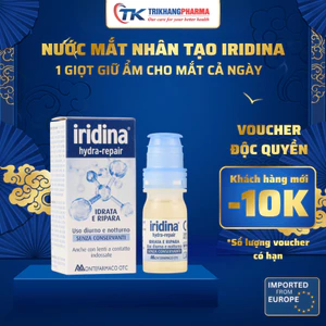 Nước mắt nhân tạo Iridina dung dịch nhỏ mắt chuyên biệt mổ cận giảm mỏi giữ ẩm phục hồi bảo vệ mắt