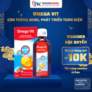 Dầu cá OMEGA VIT - Omega 3 Fish Oil Bổ Sung DHA, EPA Hàm Lượng Cao, Bổ Não, Sáng Mắt Thông Minh