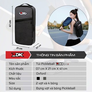 Túi Đựng Vợt Pickleball ZDK PK1 Chứa 2 Vợt 4 Bóng | Túi Pickleball Oxford Chống Nước Đa Năng Gọn Nhẹ