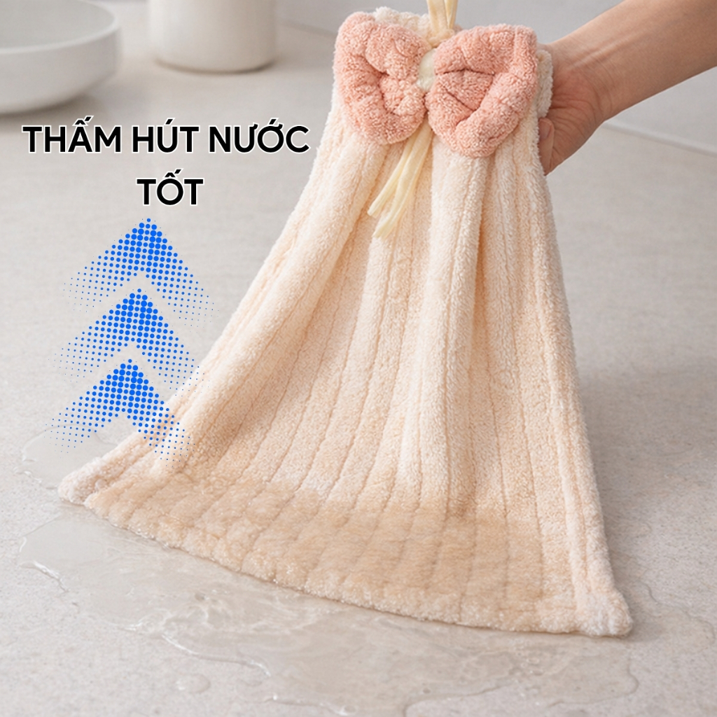 Khăn Lau Tay Treo Tường 2 Lớp Siêu Thấm Hút Tiện Lợi, Khăn Lau Tay, Lau Bếp Đa Năng Nhiều Mẫu Đáng Yêu