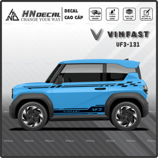 Tem dán xe VF3 - Tem VF3 cao cấp decal dán xe ô tô  ( mẫu VF3 - 131 )